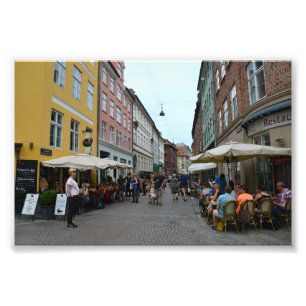 Foto Copenhague, Dinamarca, Cafés en la acera
