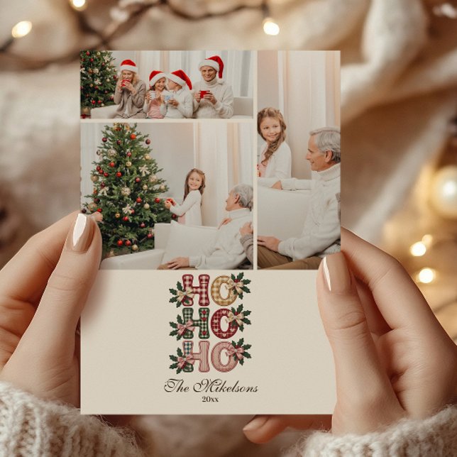 Foto Coqueta Gingham Ho Ho Ho Navidad (Subido por el creador)