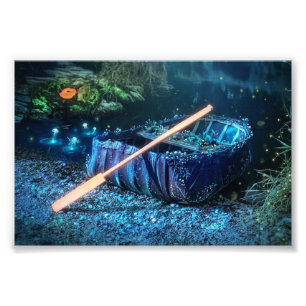 Foto Coracle Galés Encantado - Arte Bioluminiscente
