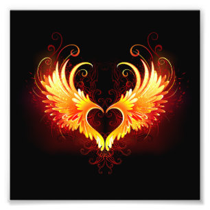 Foto Corazón de Fuego Ángel con Alas