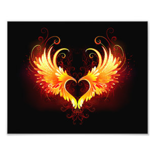 Foto Corazón de Fuego Ángel con Alas
