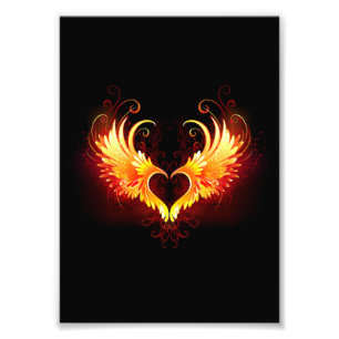 Foto Corazón de Fuego Ángel con Alas