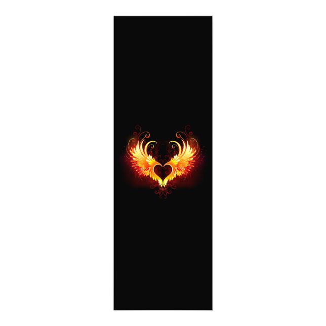 Foto Corazón de Fuego Ángel con Alas (Frente)