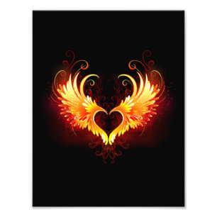 Foto Corazón de Fuego Ángel con Alas