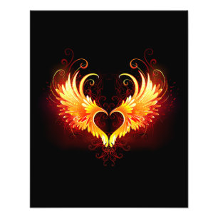 Foto Corazón de Fuego Ángel con Alas