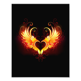 Foto Corazón de Fuego Ángel con Alas