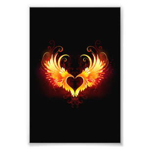 Foto Corazón de Fuego Ángel con Alas