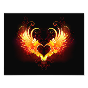 Foto Corazón de Fuego Ángel con Alas