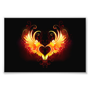 Foto Corazón de Fuego Ángel con Alas