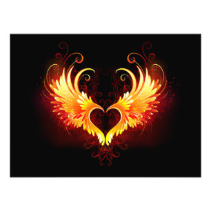 Foto Corazón de Fuego Ángel con Alas