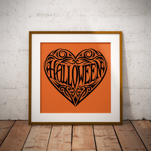 Foto Corazón de Halloween, Corazón Negro, Fiesta