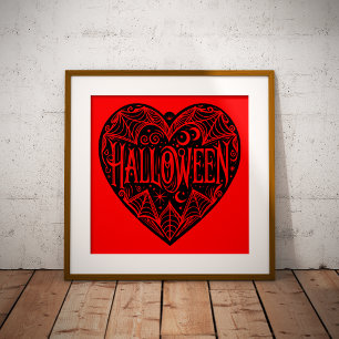 Foto Corazón de Halloween, forma de corazón negro, fest