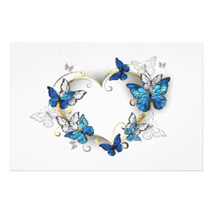 Foto Corazón de joyas con mariposas Morfo