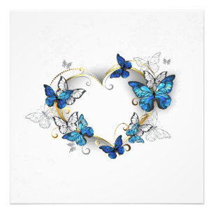 Foto Corazón de joyas con mariposas Morfo