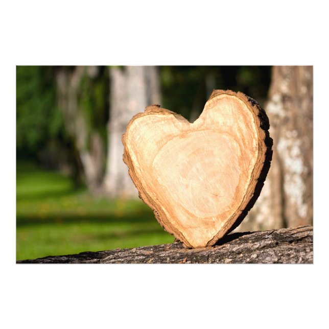 Foto corazón de madera (Frente)