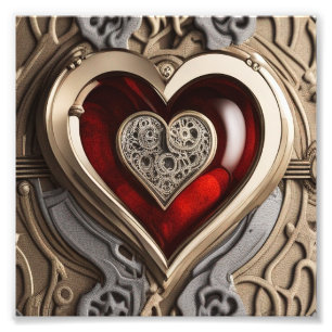 Foto Corazón de Steampunk - Amor Mecánico Intrincado