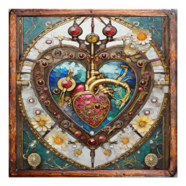 Foto Corazón Mecánico Serie Steampunk Anatómico