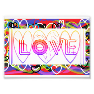 Foto Corazones de Amor Arcoíris