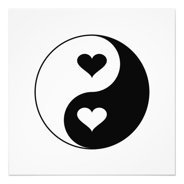 Foto Corazones Yin Yang (Frente)