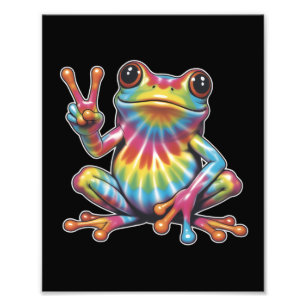 Foto Corbata divertida amante de la rana, signo de paz 