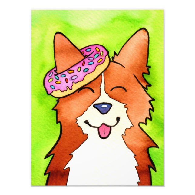 Foto Corgi acuático de color burdo (Frente)