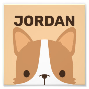 Foto Corgi adorable con nombre personalizado