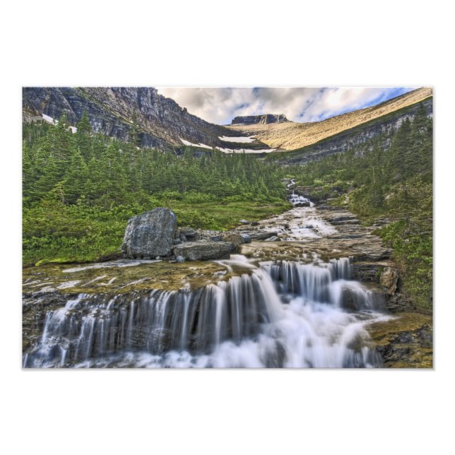 Foto Corriente en cascada, Parque Nacional Glaciar, (Frente)