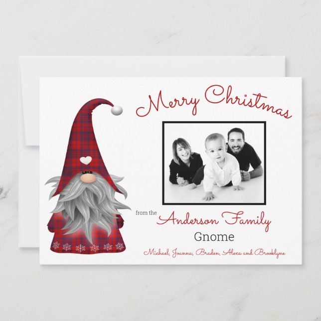 Foto corta Feliz Navidad Elf Gnome personalizado (Anverso)