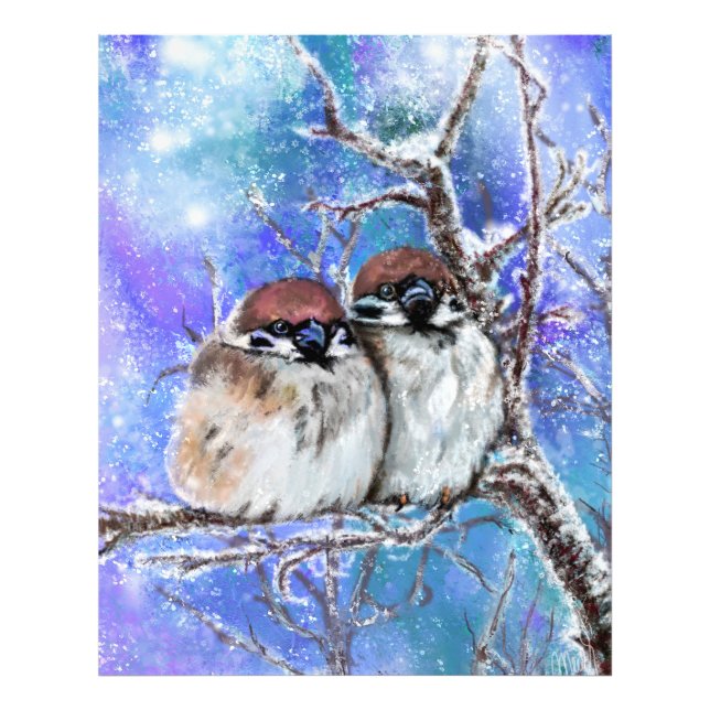 Foto Corta Pareja Espuma En Afiche De Invierno (Frente)
