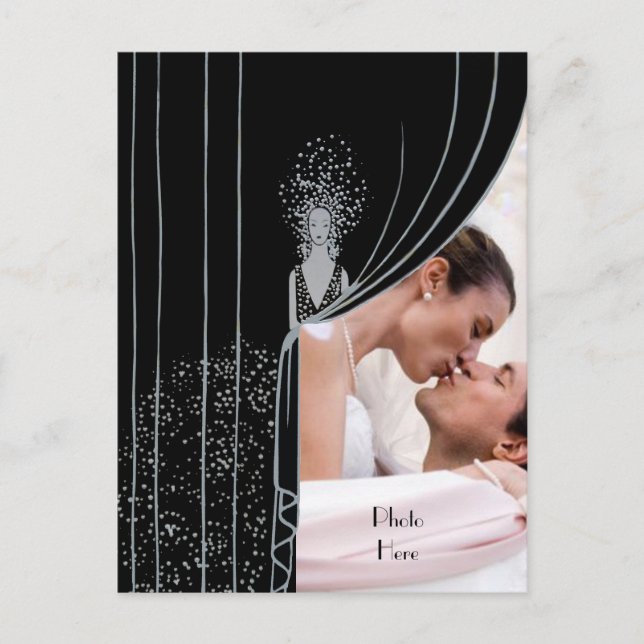 FOTO Cortina Fashion Plate ~ Postcard Invitación (Anverso)