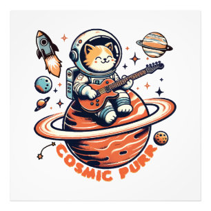 Foto Cosmic Purr - Astro Guitarrista Gato
