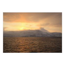 Foto Costa de invierno de Noruega