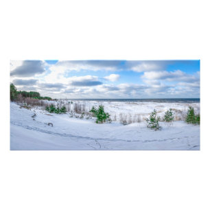 Foto Costa del Mar Báltico cubierta de nieve en inviern