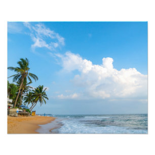 Foto Costa tropical de playa y palmeras Vista al océano