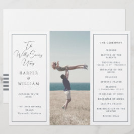 Foto costera programa de boda Tri-Fold