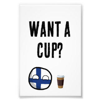 Foto Countryball Finlandia Want a cup of coffee