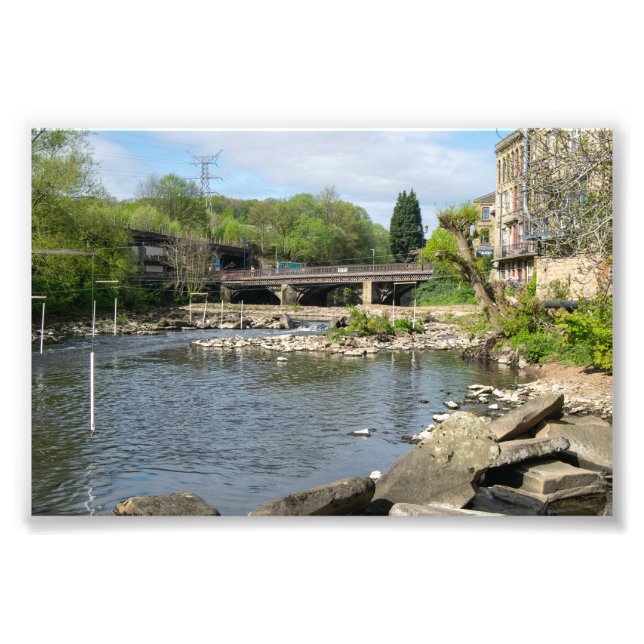 Foto County Bridge y el río Calder, Sowerby Bridge (Frente)