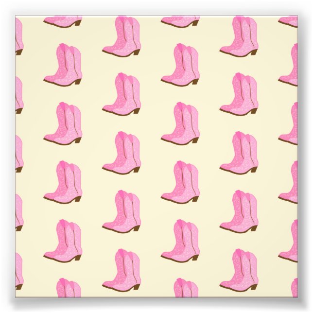 Foto Cowgirl Rosa Boots Country Texas Ranking (Frente)