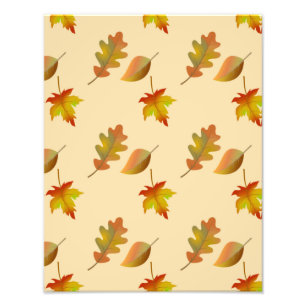 Foto Cozy autumn maple leaves oak leaves 