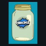 Foto Crackers en una jarra - Diseño de arte pop cómico<br><div class="desc">Añade una ráfaga de energía a tus objetos con este diseño tipo historieta "Crackle" dentro de un frasco. Perfecto para los aficionados al arte pop retro y a los gráficos lúdicos.</div>
