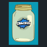Foto Crackers en una jarra - Diseño de arte pop cómico<br><div class="desc">Añade una ráfaga de energía a tus objetos con este diseño tipo historieta "Crackle" dentro de un frasco. Perfecto para los aficionados al arte pop retro y a los gráficos lúdicos.</div>