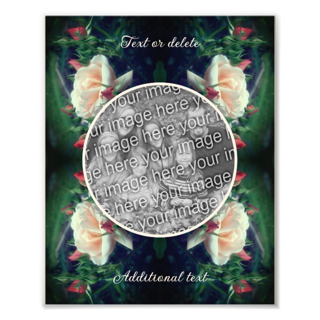 Foto Crea Tu Propia Rosa De Melocotón Y Brotes 8x10 (Frente)