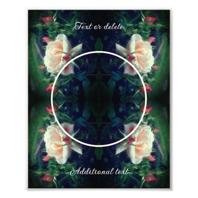 Foto Crea tu propia rosa de melocotón y capullos 8x10 (Frente)