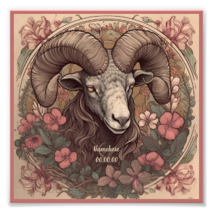 Foto Crea tu propio Aries Zodiacal Art Nouveau