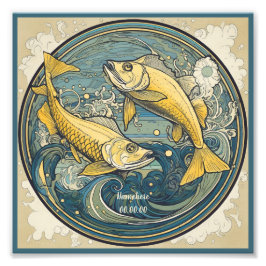 Foto Crea tu propio Art Nouveau Pisces Zodiac