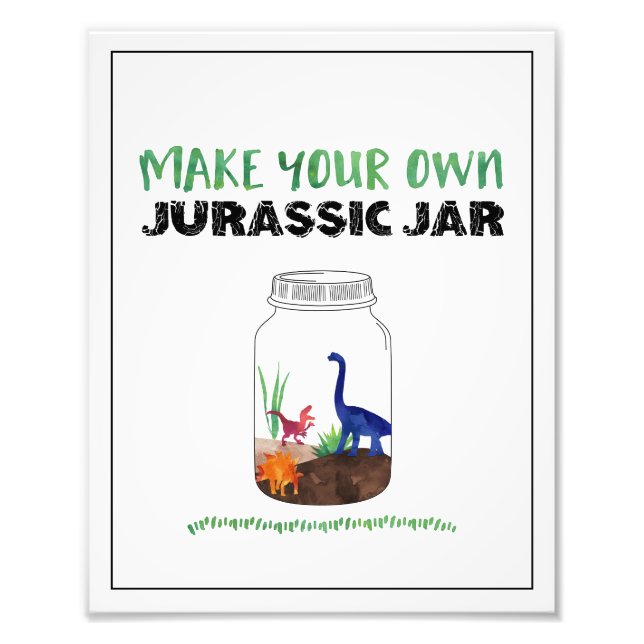 Foto Crea tu propio cartel de cumpleaños de dinosaurio  (Frente)