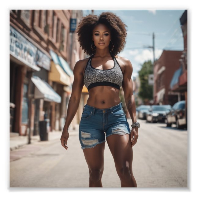 Foto Creadora de cadáveres Afro Chica Denim Shorts Stre (Frente)