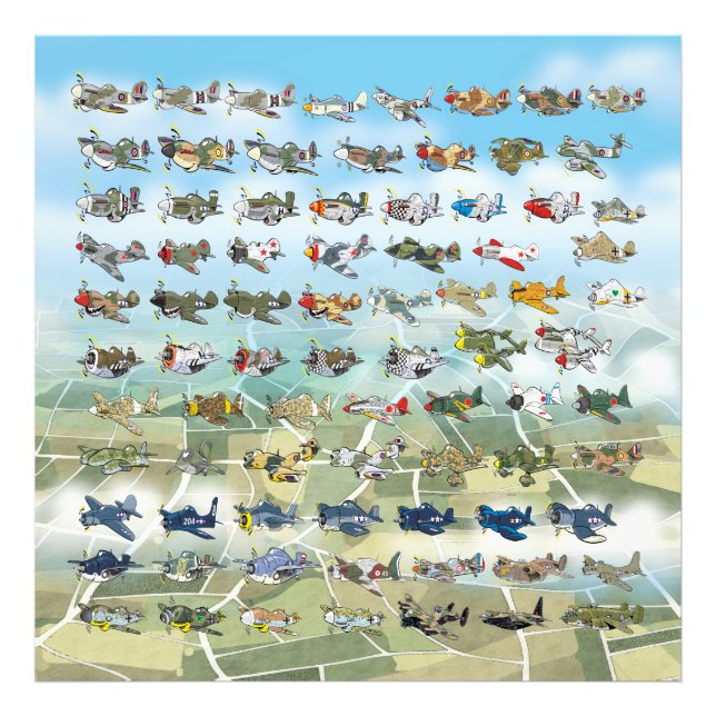 Foto crear su propia caricatura de avión (Frente)