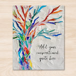 Foto Crear su propio mensaje Inspirador<br><div class="desc">Este poster único está decorado con un diseño de mosaico colorido llamado Árbol de la vida. Puede agregar la cita inspiradora o el mensaje que ha elegido para personalizarla. Puede editar el tipo de letra, el tamaño del tipo de letra y el color del tipo de letra. Original Mosaico ©...</div>