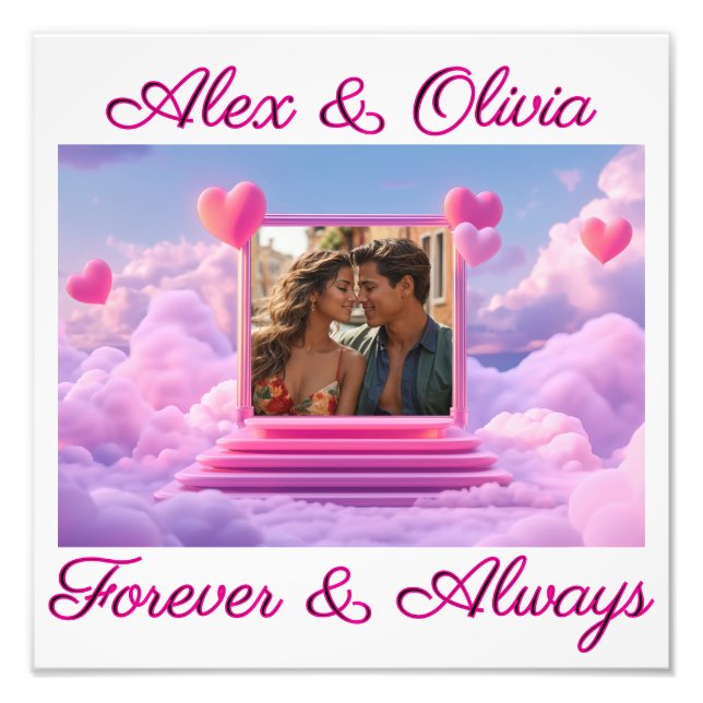 Foto Create Your Own Romantic Heart Photo Template (Frente)